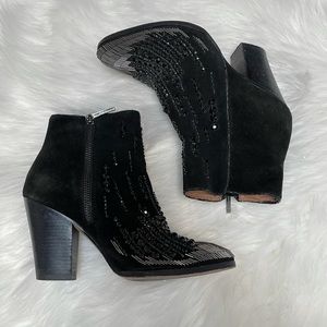 | Donald J. Pliner | Swift SP black beaded booties. Size 6.